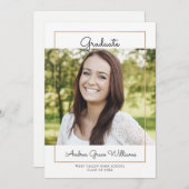 Einfach moderne Ankündigung des Abschlusses (Vorne/Hinten)