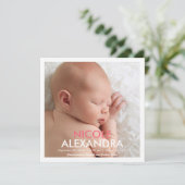 Einfach moderne Ankündigung - Rosa (Stehend Vorderseite)