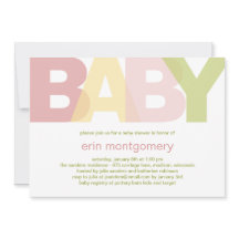 Einfach moderne Babydusche Einladung - Mädchen
