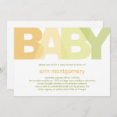 Einfach moderne Babydusche - neutrale Einladung (Vorne/Hinten)