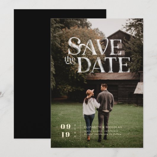 Einfach Moderne Boho | Foto Save-the-Date Save The Date (Vorne/Hinten)