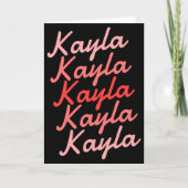 Einfach moderne coole Tygrafie Name Kleinkind Karte (Vorderseite)