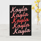 Einfach moderne coole Tygrafie Name Kleinkind Karte (Gelbe Blume)