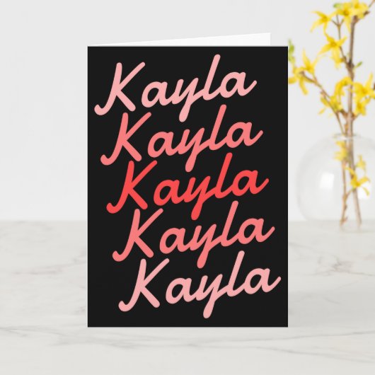 Einfach moderne coole Tygrafie Name Kleinkind Karte (Gelbe Blume)