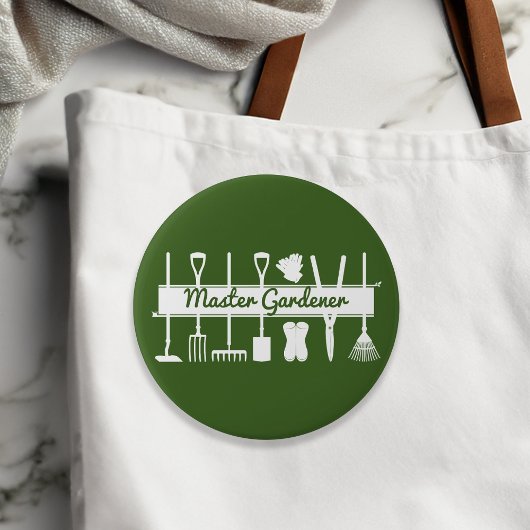 Einfach Moderne Dunkelgrüne Meister-Gärtner Button