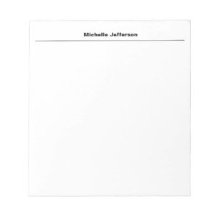 Einfach Moderne Eigennamen-Bearbeitung Minimalisti Notizblock