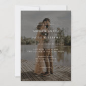 Einfach Moderne Elegante Foto-Hochzeit Einladung (Vorderseite)