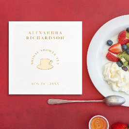 Einfach moderne Elegante Gold Brautparty Teatro So Servietten Mit Folie