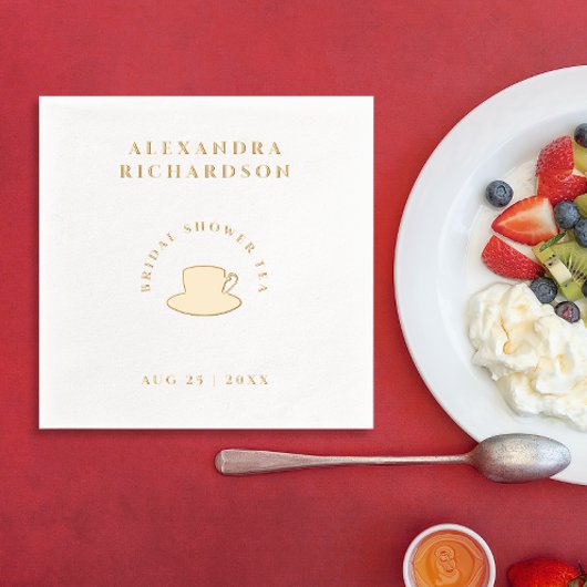 Einfach moderne Elegante Gold Brautparty Teatro So Servietten Mit Folie