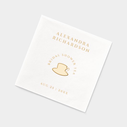 Einfach moderne Elegante Gold Brautparty Teatro So Servietten Mit Folie (Links)