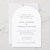 Einfach Moderne Elegante Hochzeit Einladung (Vorderseite)
