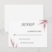 Einfach Moderne Elegante Klassische Hochzeit RSVP