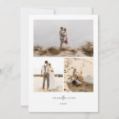 Einfach moderne frohe Weihnachten | Foto-Hochzeitk Dankeskarte (Rückseite)