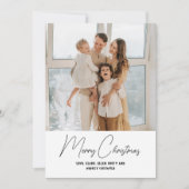 Einfach moderne, frohe Weihnachtsschrift Vertikal Feiertagskarte (Vorderseite)