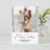 Einfach moderne, frohe Weihnachtsschrift Vertikal Feiertagskarte (Stehend Vorderseite)