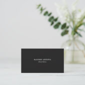 Einfach Moderne Graue Original Premium Perle Visitenkarte (Stehend Vorderseite)