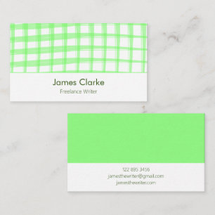 Einfach moderne Green Lattice Design Business Card Visitenkarte