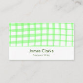 Einfach moderne Green Lattice Design Business Card Visitenkarte (Vorderseite)