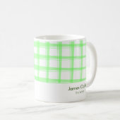 Einfach moderne grüne Lattice-Tasse Kaffeetasse (VorderseiteRechts)