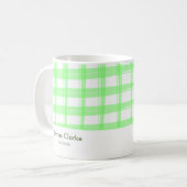 Einfach moderne grüne Lattice-Tasse Kaffeetasse (Vorderseite Links)