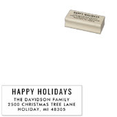 Einfach moderne Happy Holidays Rücksendeadresse Gummistempel (Stempel)