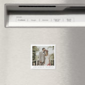 Einfach moderne Hochzeitsfotokarte Magnet (In Situ (Geschirrspüler))