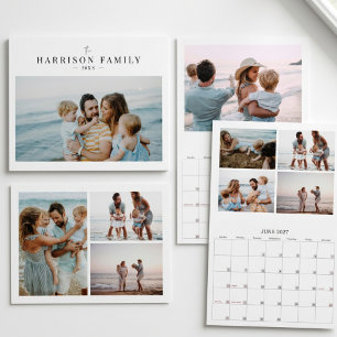 Einfach Moderne Individuelle Familienfoto-Collage Kalender