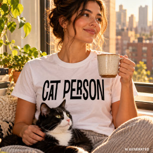 Einfach moderne Katzenliebhaber-Typografie Katzenl T-Shirt