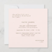 Einfach moderne Minimalistische Square Wedding (Vorderseite)