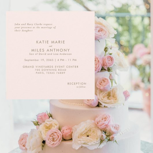 Einfach moderne Minimalistische Square Wedding