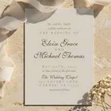 Einfach moderne Mousse-Braune Hochzeit