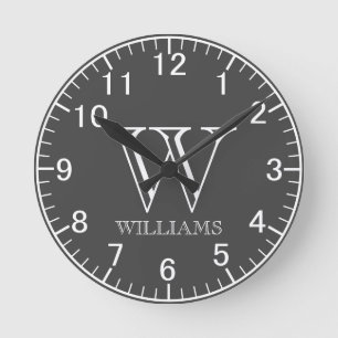 Einfach Moderne Personalisierte  Runde Wanduhr