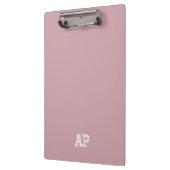 Einfach Moderne Prächtige Monogramm-Initialen Rose Klemmbrett (Links)