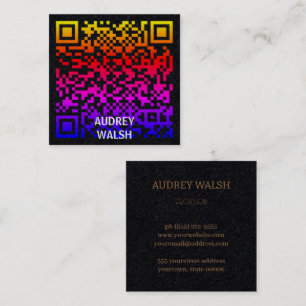 Einfach moderne Quar Code Square Business Card Quadratische Visitenkarte