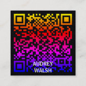 Einfach moderne Quar Code Square Business Card Quadratische Visitenkarte (Vorderseite)