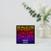 Einfach moderne Quar Code Square Business Card Quadratische Visitenkarte (Stehend Vorderseite)