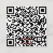 Einfach moderne Quar Code Square Business Card Quadratische Visitenkarte (Vorderseite)