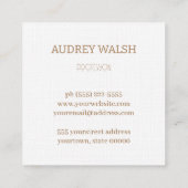 Einfach moderne Quar Code Square Business Card Quadratische Visitenkarte (Rückseite)