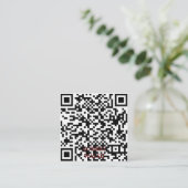 Einfach moderne Quar Code Square Business Card Quadratische Visitenkarte (Stehend Vorderseite)
