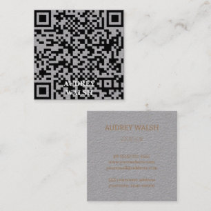 Einfach moderne Quar Code Square Business Card Quadratische Visitenkarte