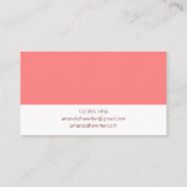 Einfach moderne Red Lattice Design Business Card Visitenkarte (Rückseite)