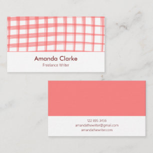 Einfach moderne Red Lattice Design Business Card Visitenkarte