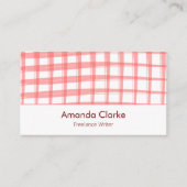 Einfach moderne Red Lattice Design Business Card Visitenkarte (Vorderseite)