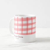 Einfach moderne Red Lattice Design Coffee Tasse (Vorderseite Links)
