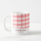 Einfach moderne Red Lattice Design Coffee Tasse (Links)