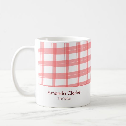 Einfach moderne Red Lattice Design Coffee Tasse (Links)