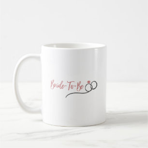 Einfach Moderne Rosa Braut Schicke Brautjungfer Kaffeetasse