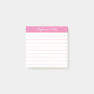 Einfach moderne rosa personalisierte Notizen