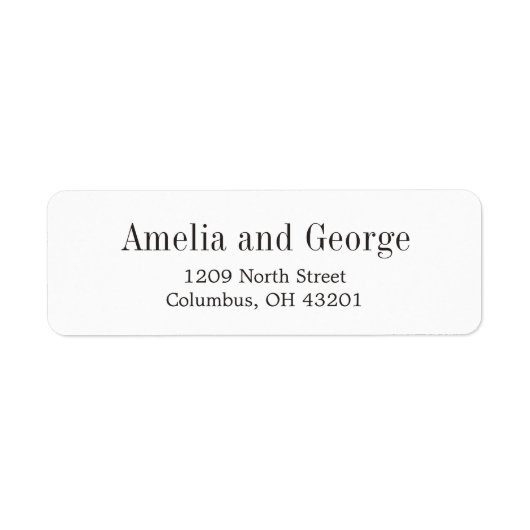 Einfach moderne Rücksendeadressen-Aufkleber (Vorne)