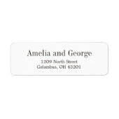 Einfach moderne Rücksendeadressen-Aufkleber (Vorne)